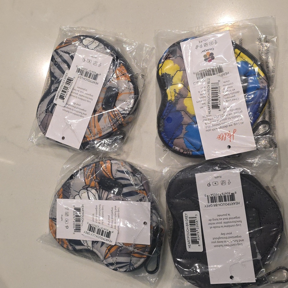 Lug Heart Pouches Four Nwt